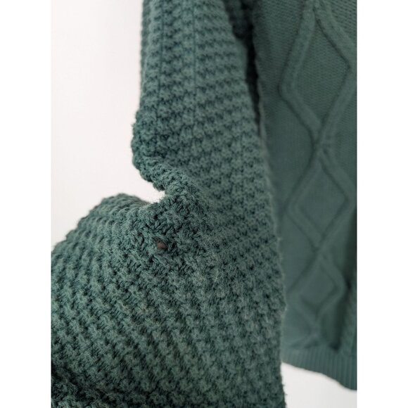 Hollister Cable Knit Sweater Women Size S Fisherman Chunky Oversized Pullover - Picture 4 of 10